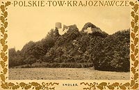 Smole - Zamek Smole na pocztwce z 1905 roku